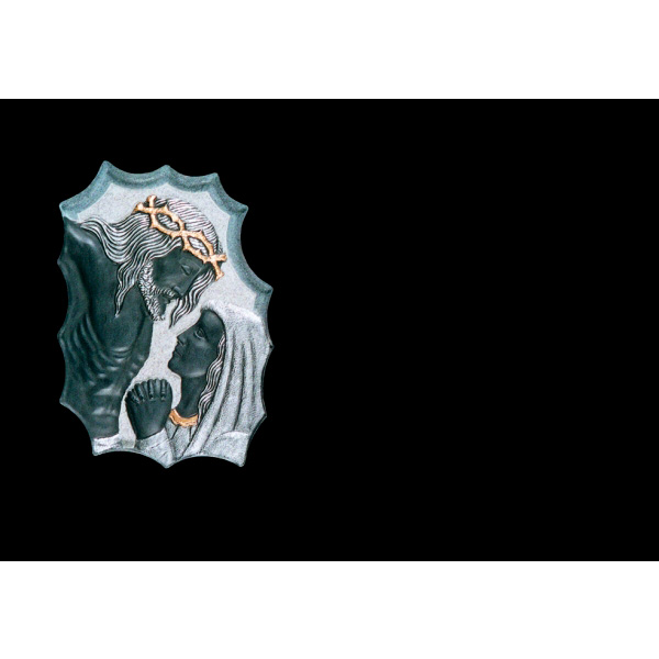 Lápida tallada Piedad